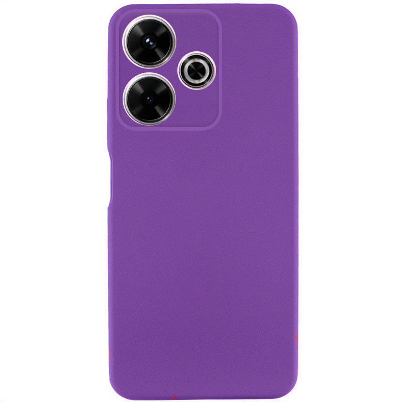 Чохол GETMAN Liquid Silk Full Camera для Xiaomi Redmi 13 4G / Poco M6 4G | TPU + Мікрофібра Фіолетовий / Purple, фото 1