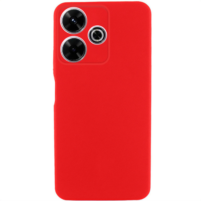 Чохол GETMAN Liquid Silk Full Camera для Xiaomi Redmi 13 4G / Poco M6 4G | TPU + Мікрофібра Червоний / Red, фото 1