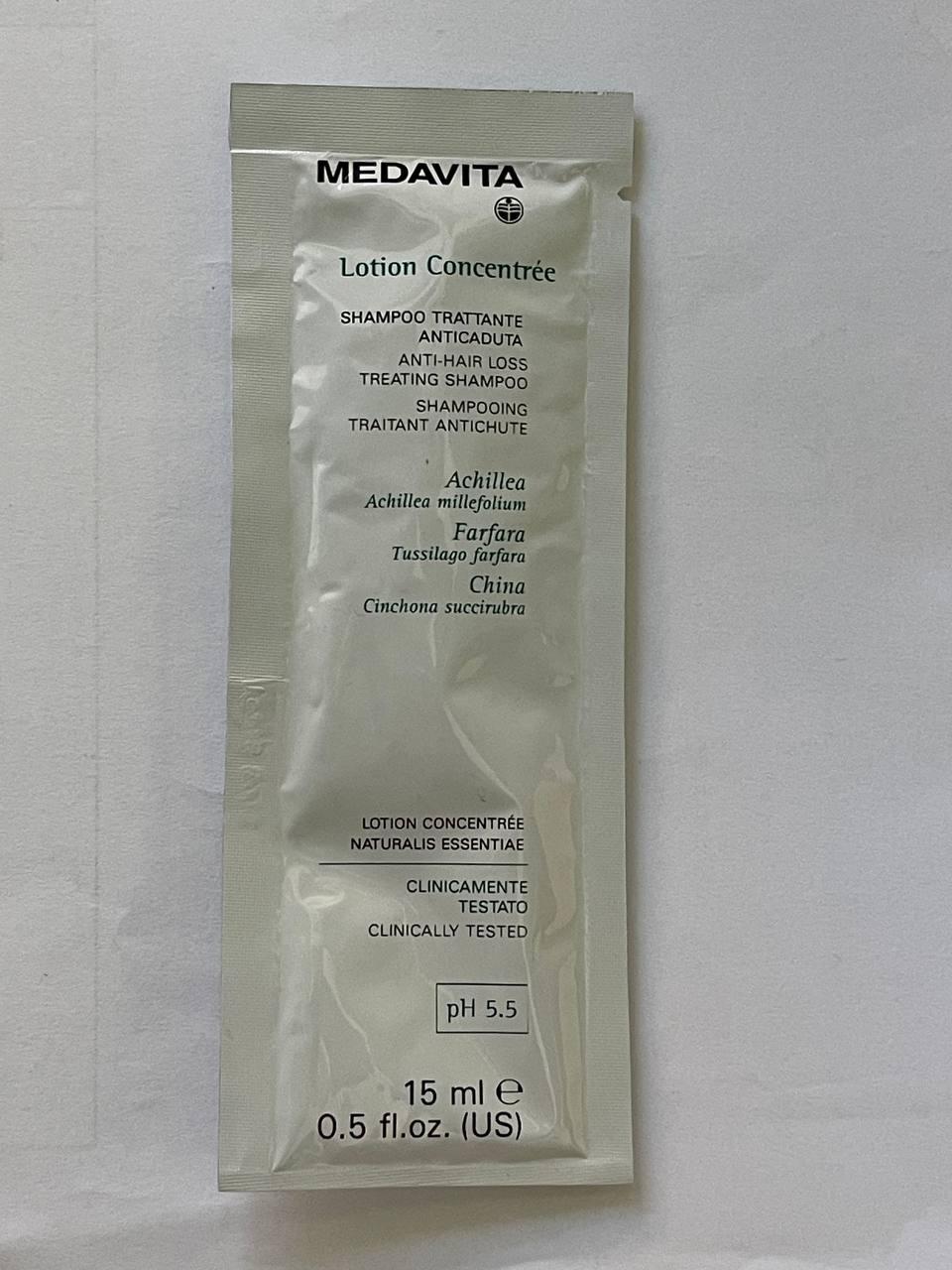 Шампунь проти випадіння волосся Medavita LOTION CONCENTRÉE Shampoo Trattante Anticaduta