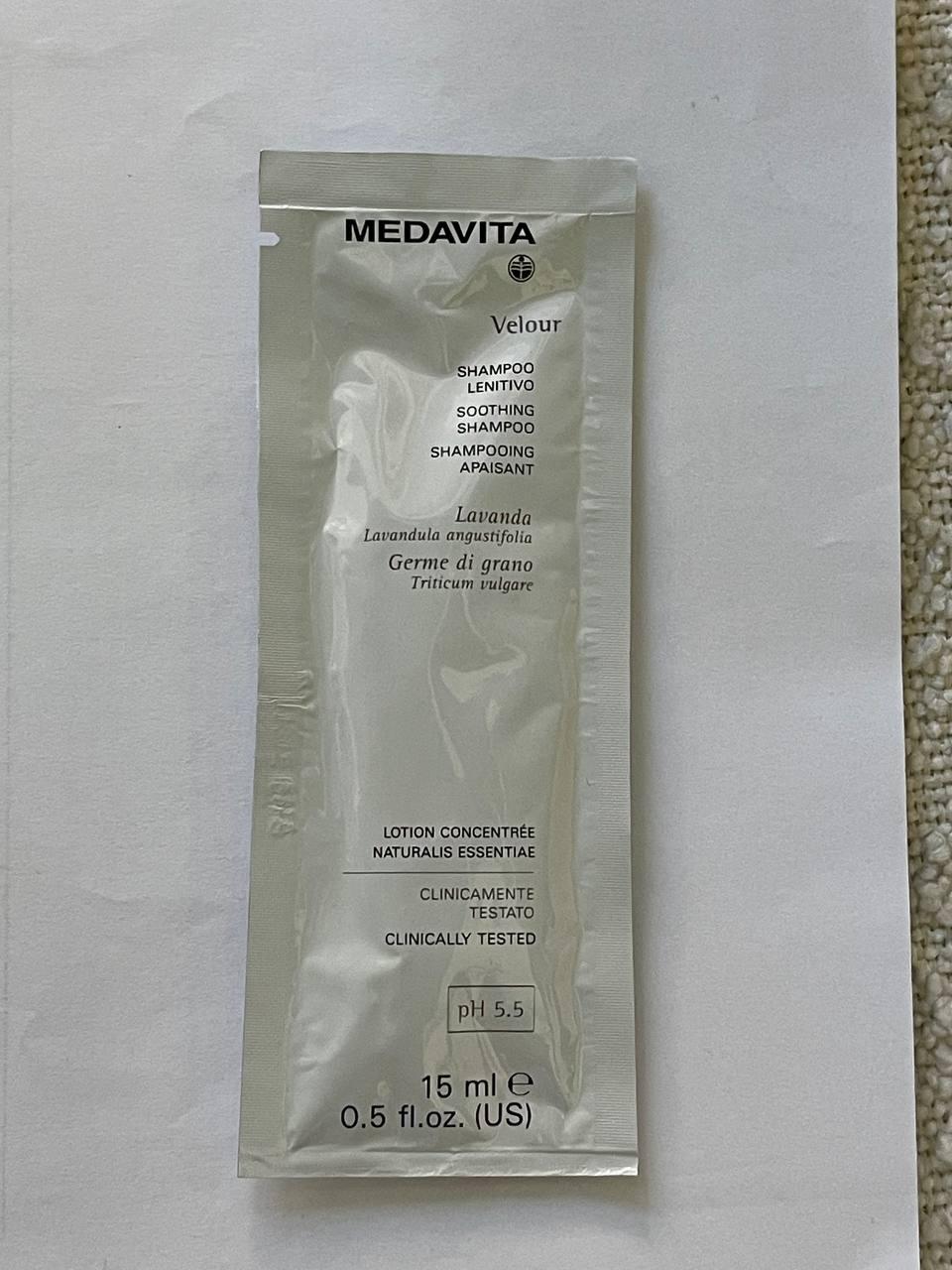 Шампунь заспокійливий для чутливої шкіри голови Medavita VELOUR Shampoo Lenitivo