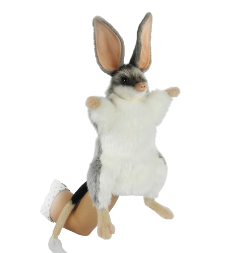 Hansa - М'яка іграшка на руку Вухатий сумчастий борсук (Білбі), 35 см