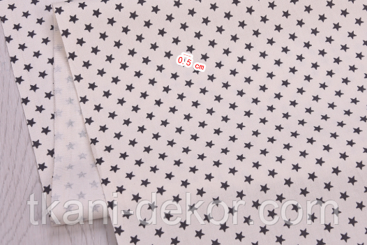 Сатин (бавовняна тканина) на молочному тлі зірки (0,90*160), фото 1