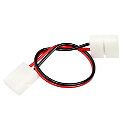 Конектор для світлодіодних стрічок 10 мм 2 затискачі через дріт 2 pin 15 см