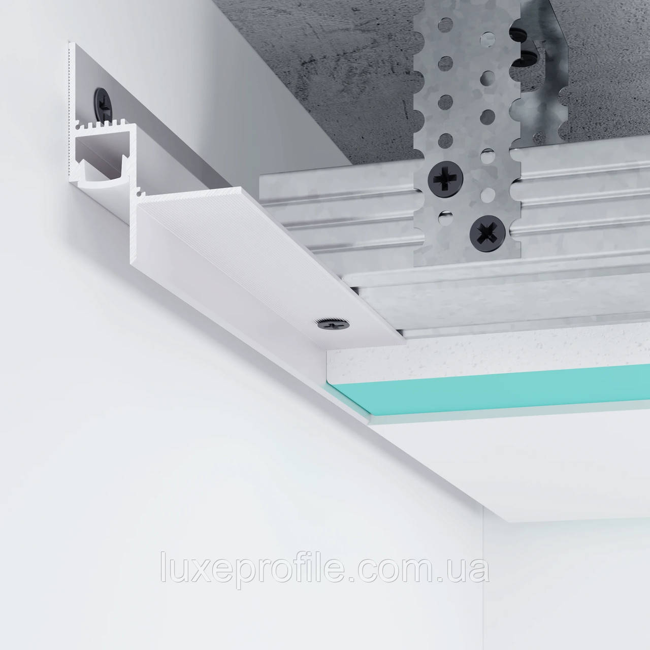 Профіль тіньового шва 15 мм LED (біл) 3м.