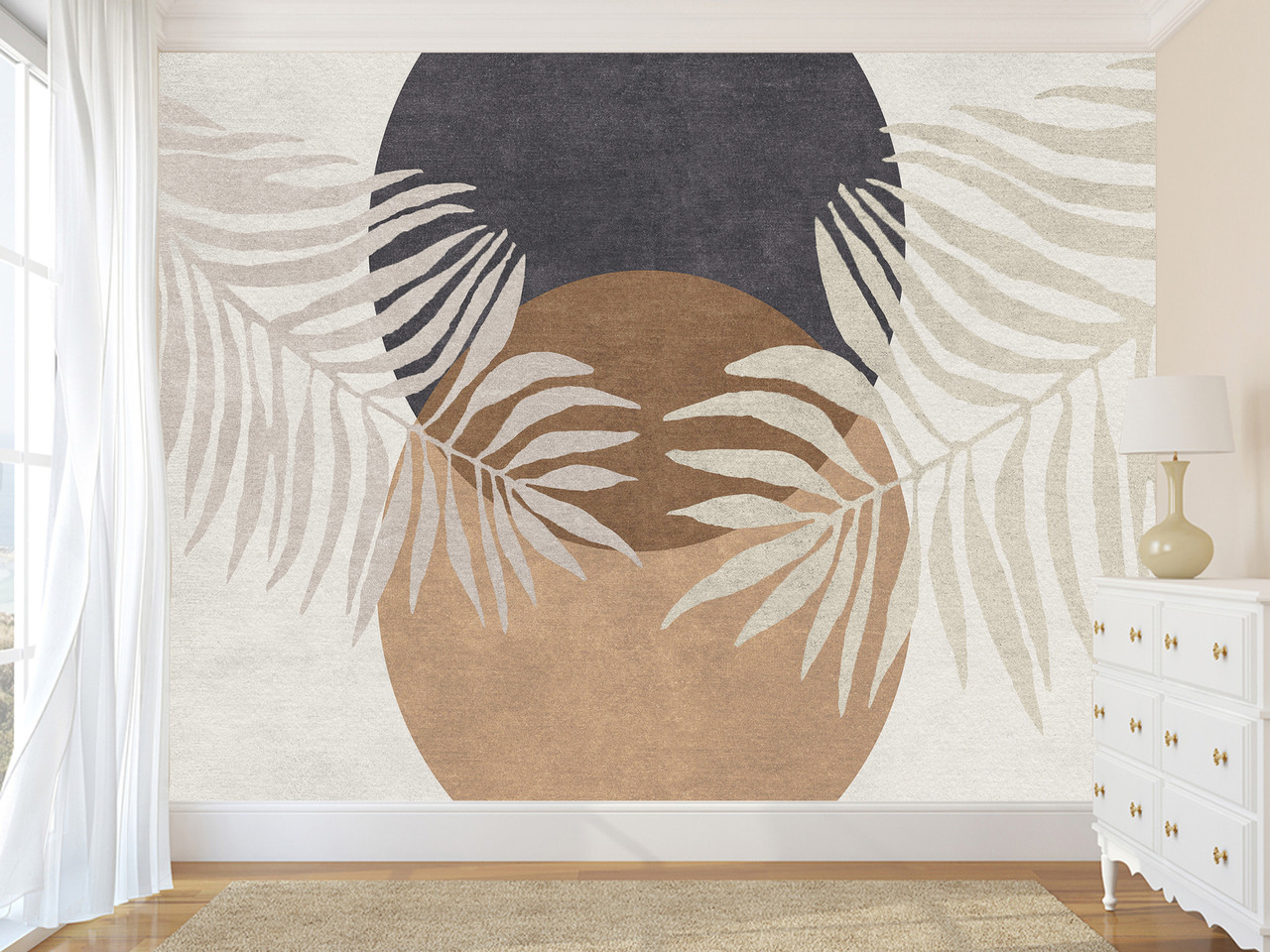 Самоклеюча плівка Oracal  "Тропічні листи", декор для офісу, спальні, вітальні, фото 1