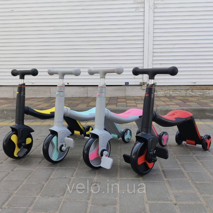 Самокат-біговел-велосипед Scooter 3in1 FL-868 фірмовий самокат-біговел, біговел для дитини, самокат