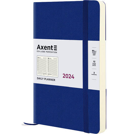 Щоденник 2024 А5 Partner Soft Skin синій 8810-24-02-А, фото 1