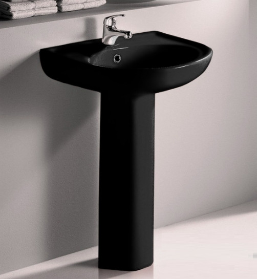 Комплект раковина + ніжка RAK Ceramics Cynthia Wash Basin (57 см) Чорний