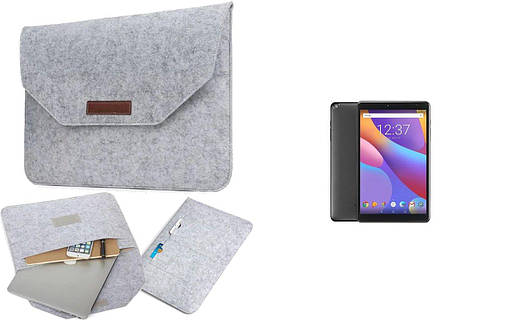 Чехол-сумка из войлока для планшета Chuwi Hi9 Pro, цвет темно-серый.