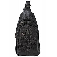 Шкіряний рюкзак через плече BUFFALO BAGS M9075A чорний крайко