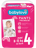 Підгузки-трусики Babylove premium Німеччина 4 (8-15кг) 22шт