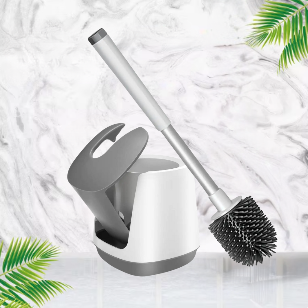 Гумовий йоржик для прибирання ванної туалету на стіну з кріпленням Silicone Силіконова щітка для унітазу, фото 1