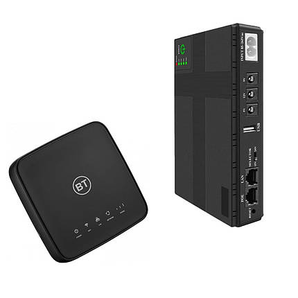 Комплект ДБЖ VIA Energy Mini UPS + 4G LTE Wi-Fi роутер Alcatel HH70BT Cat.7, фото 1