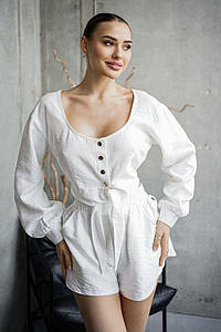 Костюм з шортами 7502 від Poliit білий 38 розмір