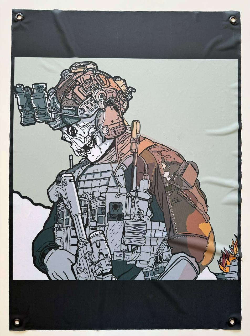 Прапор баннер Штурмовик military на люверсах 1000х700