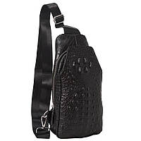 Шкіряний рюкзак через плече BUFFALO BAGS M9123A чорний крайко
