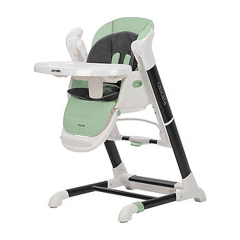 Carrello Cascata CRL-10303/1 стілець-качалка-шезлонг 3в1: таймер 8/15/30 хв, 6 рівнів висоти, 4 положення спинки Tropical Green