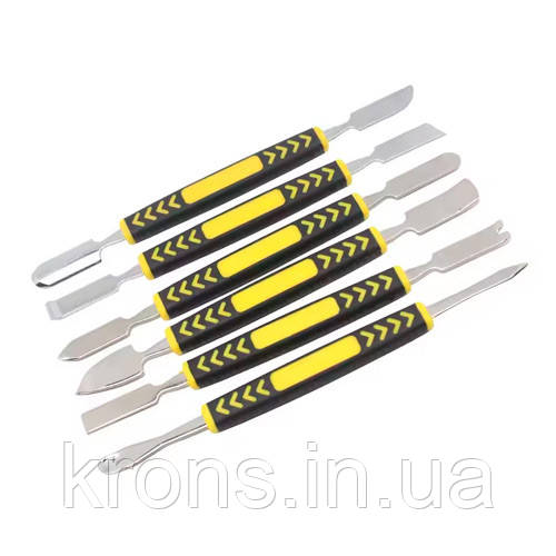 Набір 2-сторонніх лопаток 6 шт. для розкладання корпусів електроніки, метал, фото 1