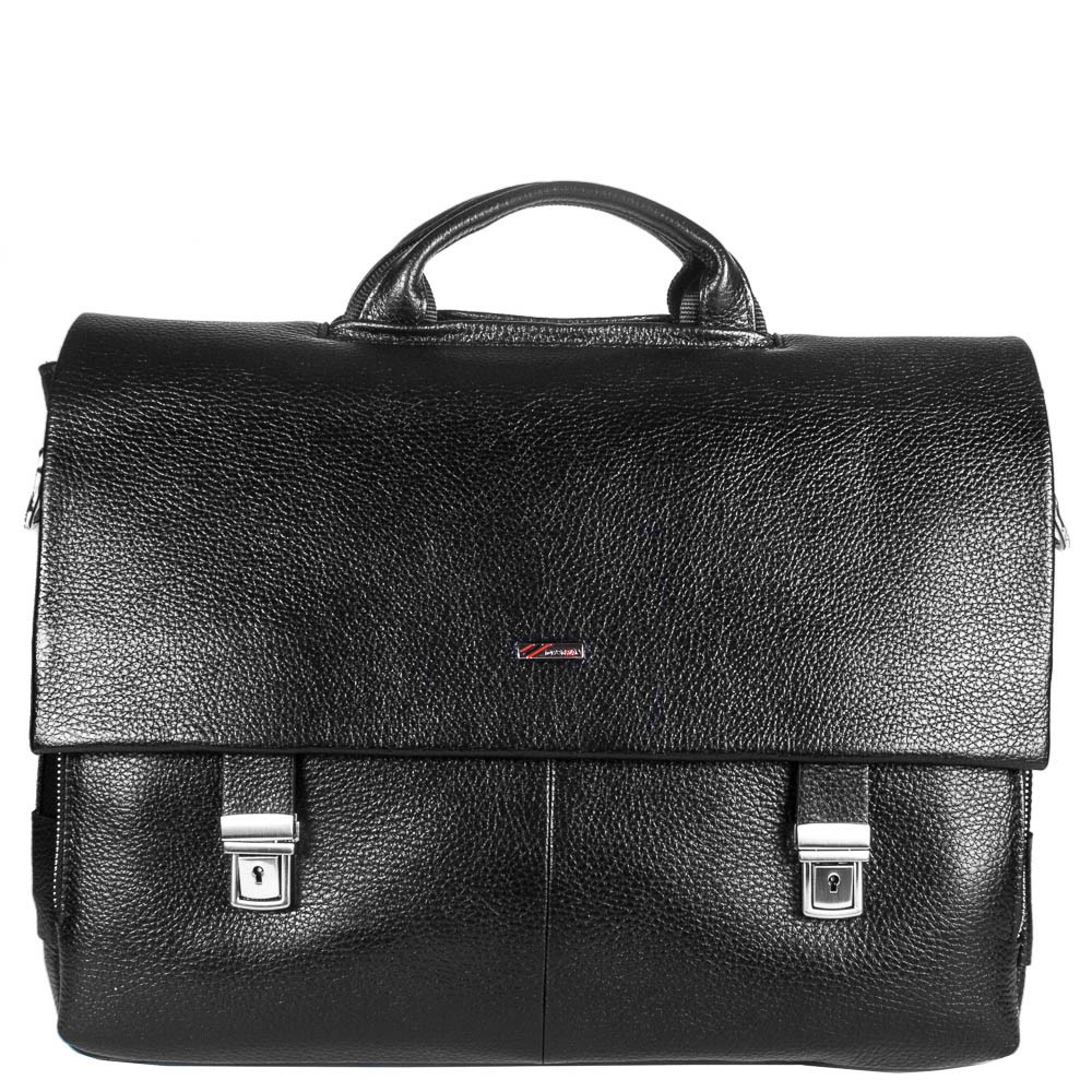 Портфель шкіряний Desisan 1315-01 чорний гладкий