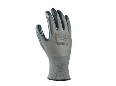 Перчатки робочі 4579 сірий нейлон (сірий нітрил/частковий облив) 10р. ТМ DOLONI FG