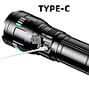 Ручний ліхтар G02-PM-50TG із зумом +Type-C + PowerBank (8х18650) 5 режимів, фото 3