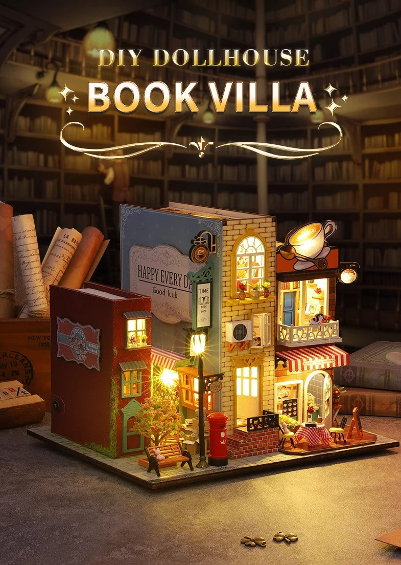 Бук Нук Кав'ярня Book Nook Coffee Slow Time DIY House ES-007 Інтер'єрний конструктор