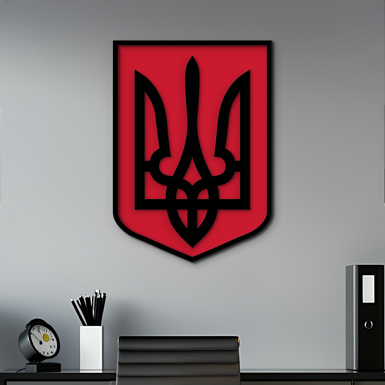 Державний Герб України тризуб УПА сучасний декор для дому 50x38 см Woodyard (19 тризуб--50x38)