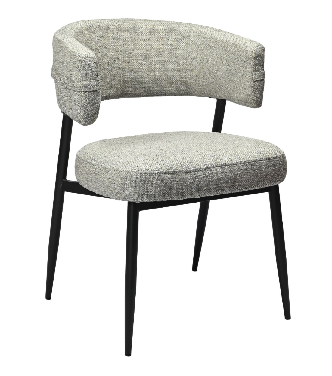 Стілець M-117 фактурна тканина граніт + чорний TM Vetro Mebel