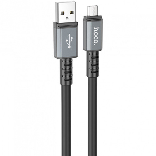 Кабель Hoco X85 Strength USB - MicroUSB 2.4A/1m (Чорний)
