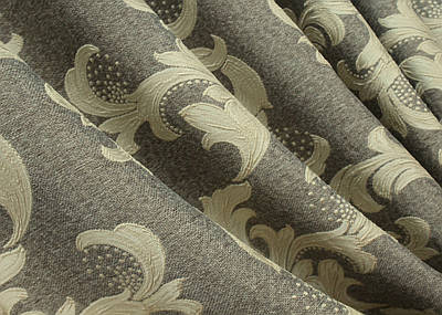 Шторна тканина, льон рогожка "Корона Марія". Висота 2.8 м. Колір капучино з золотисто-бежевим. Код 706ш