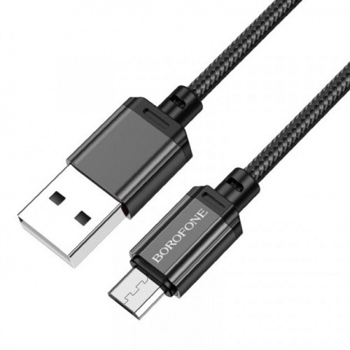 Кабель Borofone BX87 USB - MicroUSB 2.4A/1m (Чорний)