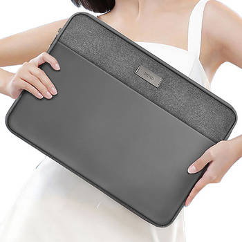 Чохол папка для ноутбука до 16 дюймів WIWU Minimalist Laptop Sleeve MacBook (сірий)