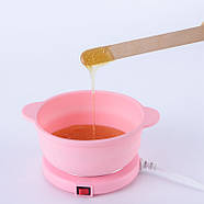 Апарат для нагрівання воску з силіконовою чашею Silicon Wax Warmer CL 2208 Воскоплав Рожевий, фото 5