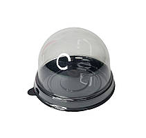 Упаковка купольна під тістечка Чорна (25 шт.)