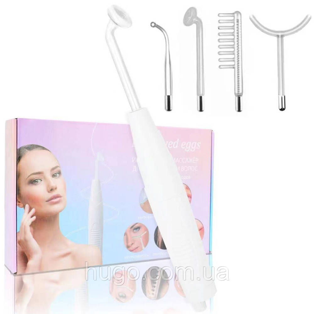 Апарат дарсонваль від мережі + 5 насадок, MAG-638 / Дарсонваль для волосся / Імпульсний дарсонваль для волосся, фото 1