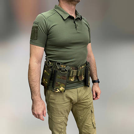 Пояс розвантажувальний з 5 підсумками (варбелт), Мультикам, Single Sword, тактичний бойовий пояс із системою Моллі, фото 1