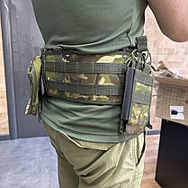 Пояс розвантажувальний з 5 підсумками (варбелт), Мультикам, Single Sword, тактичний бойовий пояс із системою Моллі, фото 4