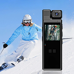 Бездротова міні боді камера на одяг штатив L9 з екраном 1080 full HD з поворотним об'єктивом 180°