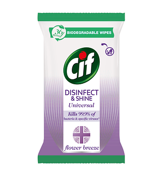Серветки, що дезінфікують, Cif Flower Breeze 36 шт/уп (X-878)