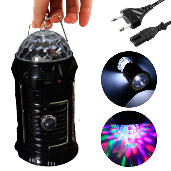 Універсальна LED-ліхтарик 6899 disco Чорна