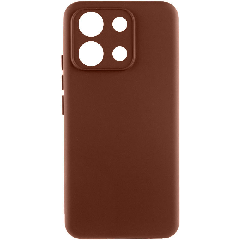 Чохол Silicone Cover Lakshmi Full Camera (AA) для Xiaomi Redmi Note 13 Pro 4G | Мікрофібра Коричневий / Brown, фото 1
