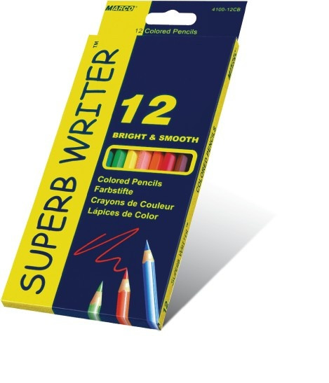 Олівці кольорові 12 кольорів MARCO 4100-12CB Superb Writer, фото 1