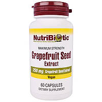 Экстракт грейпфрутовых косточек в таблетках, NutriBiotic, США. 250 мг, 60 ш