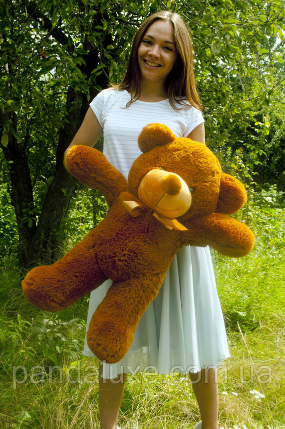 М'яка іграшка плюшевий коричневий ведмедик, фото 2