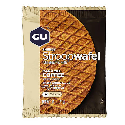 Енергетична вафля GU Energy Stroopwafel Caramel Coffee, 32 г (20 мг кофеїну, фото 1