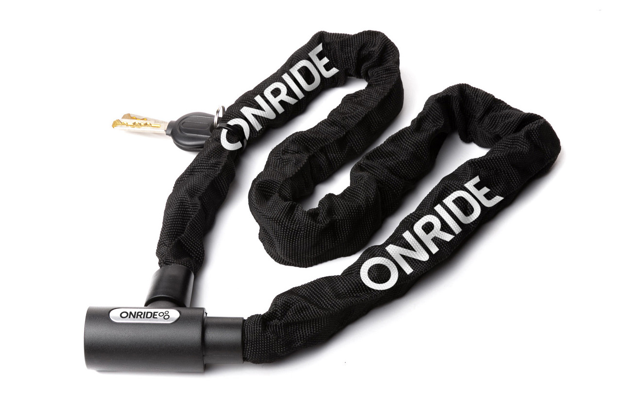 Замок на велосипед велозамок ONRIDE Tie Lock 50 ланцюговий 6x1500 мм чорний, фото 1