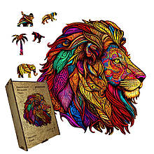 Пазл дерев'яний Мозаїка Лева, А2, Картонна коробка