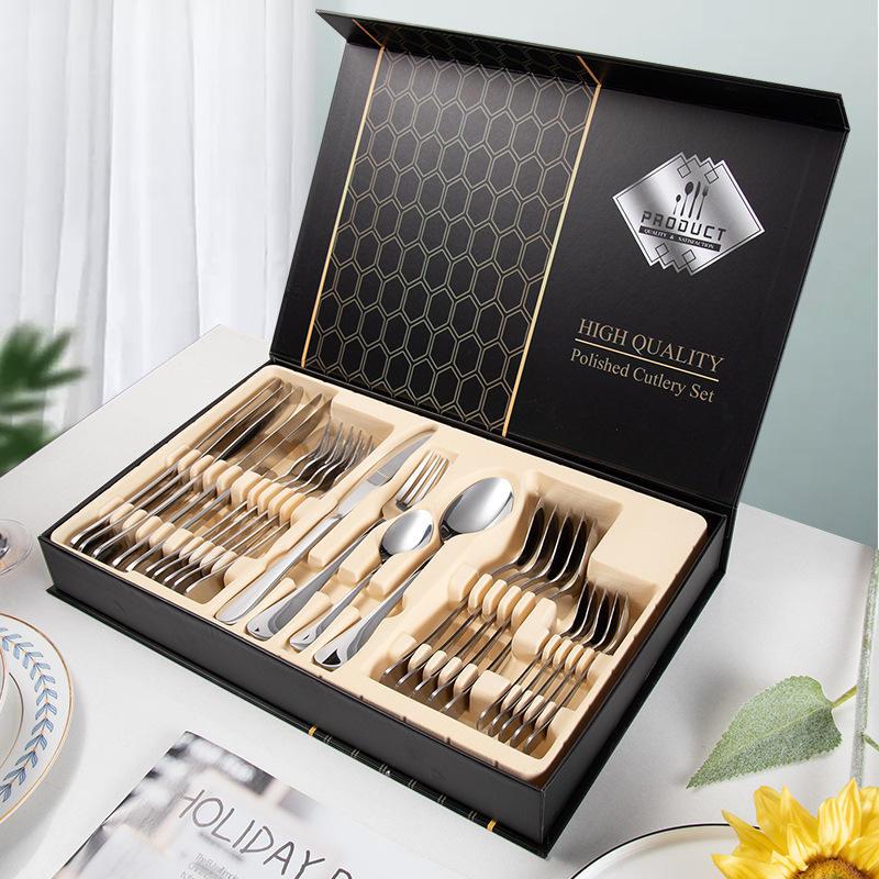 Набір столових приборів 12 персон/48 предметів Cutlery Set (ложки вилки ножі) Хром (чистий)