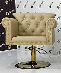 Перукарське крісло LILI GOLD Перукарське крісло ГІДРАВЛІКА перукаря для салонів краси Velmi _874