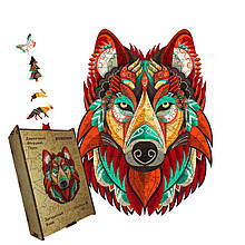 Пазл дерев'яний Загадковий Вовк, А1, Дерев'яна коробка